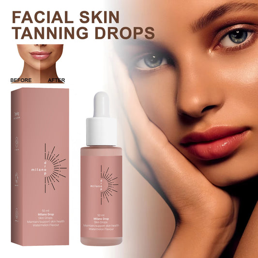 Tanning Face Serum Face & Body Bed Outdoor Fine Line Repair Skin Serum Dark Bronzer Self Tanning Serum Drops